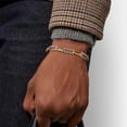 thumbnail image 3 of Women Two Tone Paperclip Chain Bracelet, 18K Gold Plated Stainless Steel Adjustable Chain Bracelet, Chunky Stackable Layered Decoration Jewelry Commemorative with You Accessories Trendy Best for Gift, 3 of 6