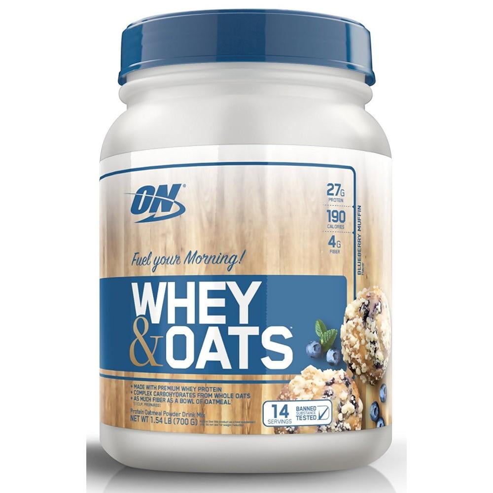 Optimum Nutrition Whey & Oats Protein Powder, Blueberry Muffin, 27g