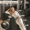 thumbnail image 5 of 110" Chenille Modular Sectional Sofa, 4 pcs Upholstered Cloud Couch with Movable Ottoman & 5 Pillows, Deep Seat L Shaped Sectional Couch, No Assembly Required, 5 of 10