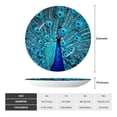 thumbnail image 2 of Cauagu Beautiful Blue Peacock Print Bone China Decorative Plate, Wall Mount Plate Holiday Decor Decorative Ceramic Plates with Stand Elegant Household Plates Decorative-6in, 2 of 6
