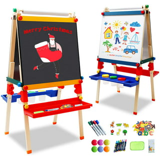 Wood Double-Sided Tabletop Easel 80pc Activity Set for Kids