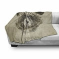 thumbnail image 3 of Bear Soft Flannel Fleece Blanket, Wild Animal Head with Hexagonal Dots Blurry Looking Portrait Vintage Geometric Modern, Cozy Plush for Indoor and Outdoor Use, 50" x 60", Tan Brown, by Ambesonne, 3 of 6