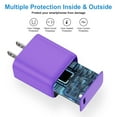 thumbnail image 5 of Compatible for iPhone USB C Block, PD 20W Type C Charger Block with 6FT USB Type C Charging Cable, USB C Cube Box Wall Charger Adapter Plug Fast Charging Station Compatible for iPhone, Purple, 5 of 7