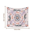 thumbnail image 3 of Tapiz de ropa de cama con estampado de poliéster, suministros de decoración de pared bohemia para colgar en la pared, 130x150 CM, flor morada sidaley  HA7124-06B, 3 of 6