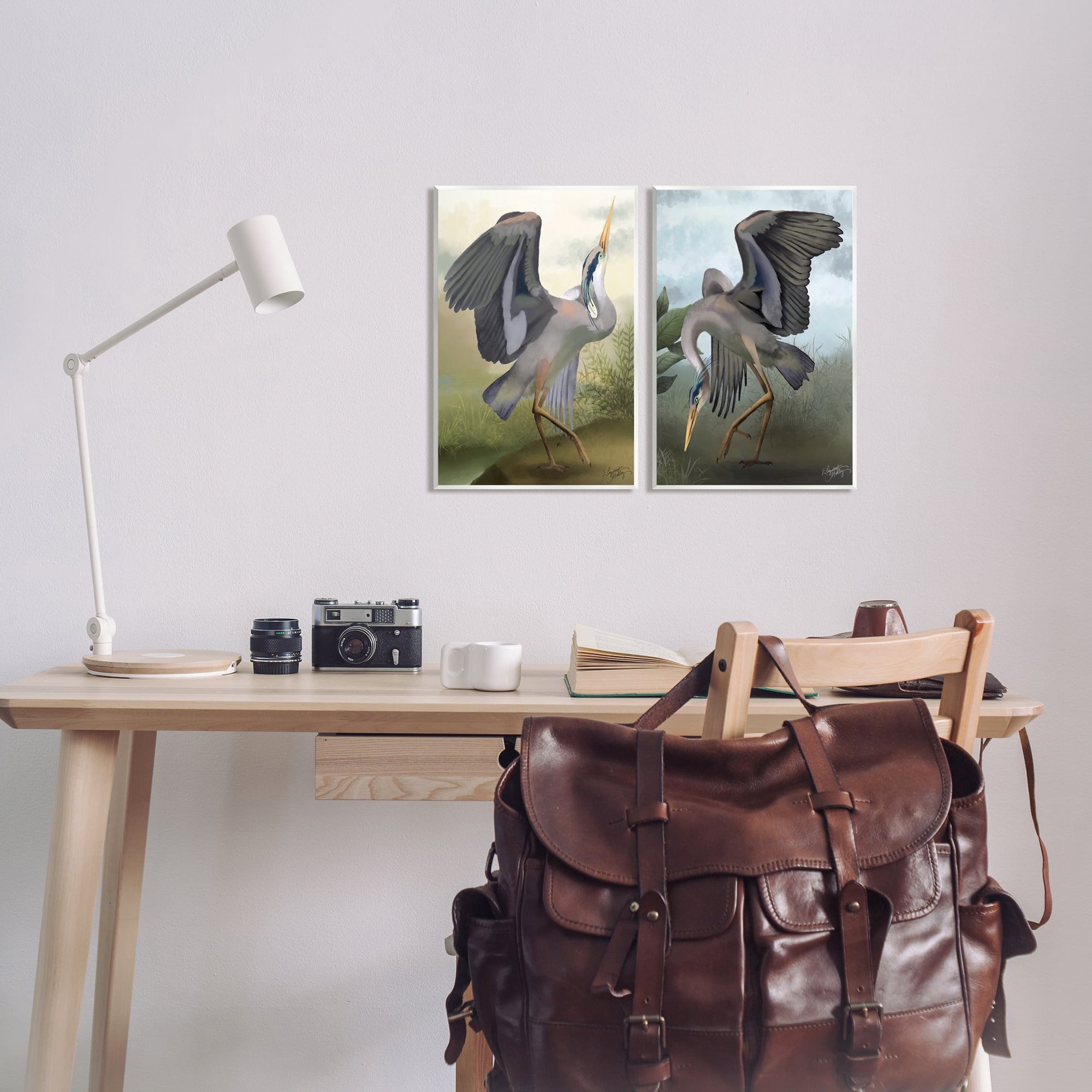 Stupell Industries Crane Dance Landscapes Animals & Insects Painting Unframed Art Print Wall Art, 10 x 15