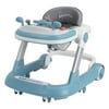 Ubravoo 2 in 1 Baby Walker, Toddler Baby Push Walker with Removable Feeding Tray and Music Tray(Without Battery), Foldable Activity Walker for 6-18 Months Boys and Girls (Blue)