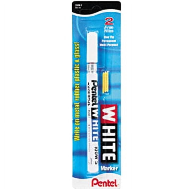 Permanent Marker, Fine Bullet Tip, White Permanent Marker, Fine Bullet Tip, White