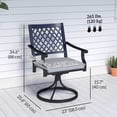 thumbnail image 3 of Outsunny Ensemble de 2 Chaises de Patio, Chaise Pivotante d'Extérieur avec Accoudoirs, 3 of 10