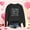 Black, variant on Blmnix Funny Family Valentine Shirts Pullover Valentine Love Heart T-shirts Blue Crew Neck Long Sleeve Cute Going Out Tops for Women