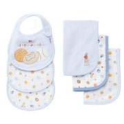 Gerber - 3-Pack Bibs and 3-Pack Burp Terry Cloths, Blue