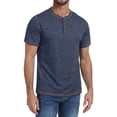 thumbnail image 7 of GIRUNS Men's Henley Short Sleeve T-Shirt Classic Button Tee Casual Cotton Maverick Shirts Navy Blue S, 7 of 7