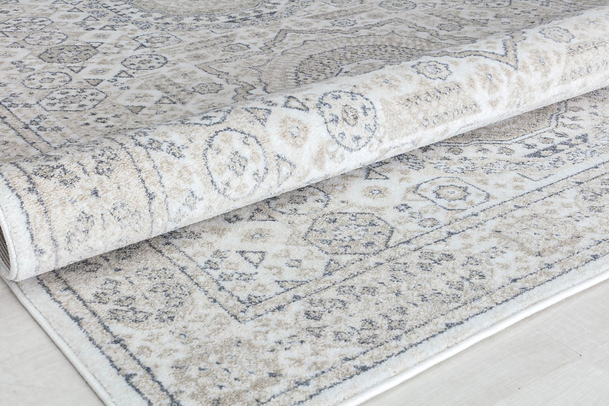 Harper HY60L Balboa Mist Abstract Vintage Beige Area Rug, 2'6" x 8'
