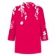 thumbnail image 5 of Camiseta de Solapa de Cuello en V de la Manga Superior de 3/4 de las Mujeres, Uso Diario Cómodo Casual, 5 of 5