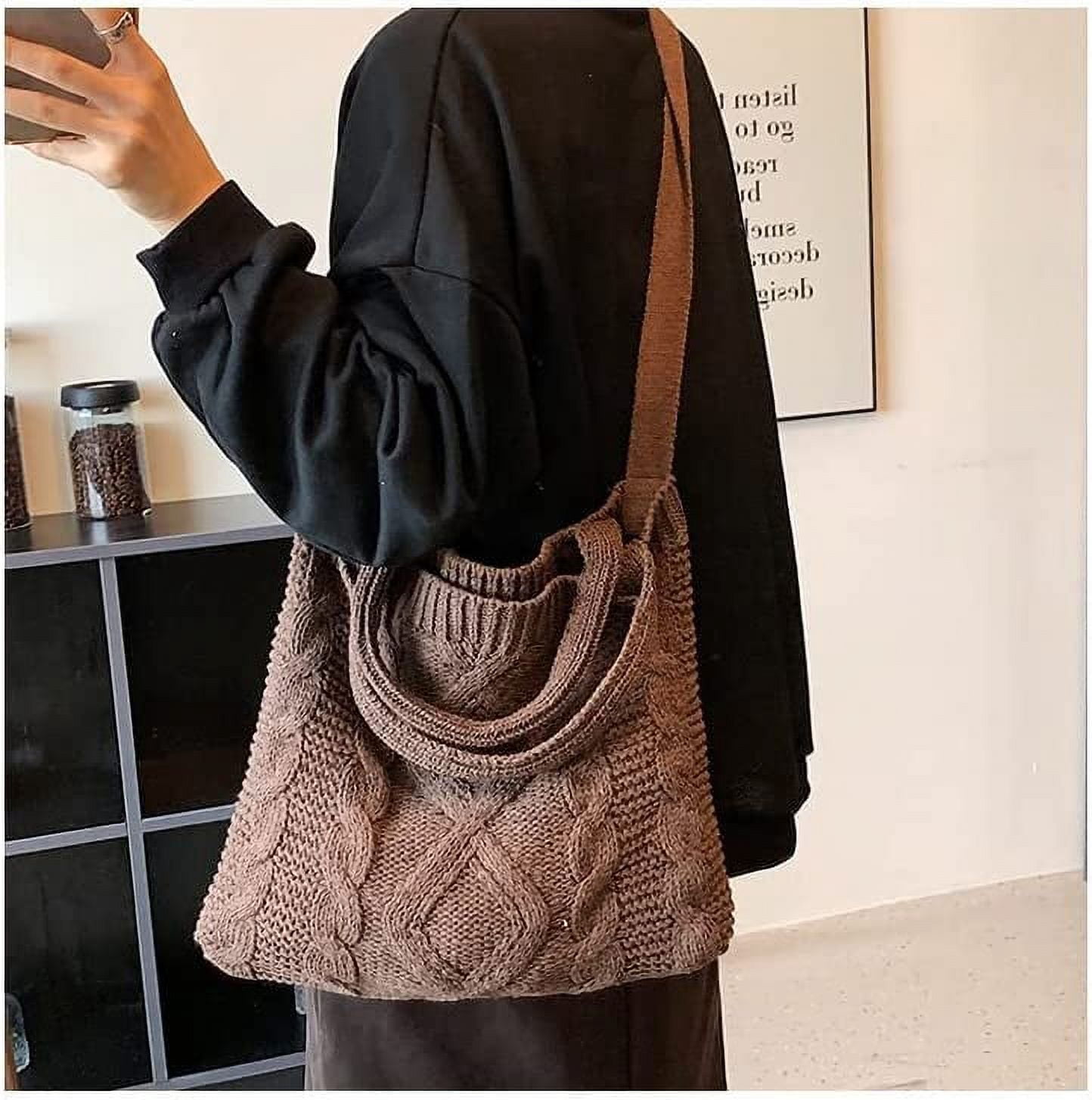 Kukuzhu Bag Tote Bag Aesthetic Accessories Crossbody Bag Crochet Tote Bag School Tote Bag