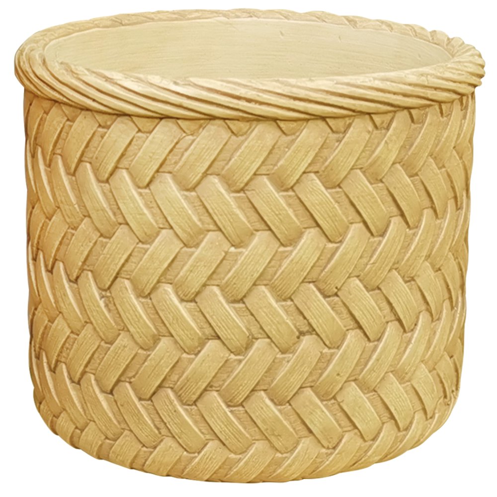 Better Homes & Gardens Pottery 8" Prater Concrete Basket Planter, Brown