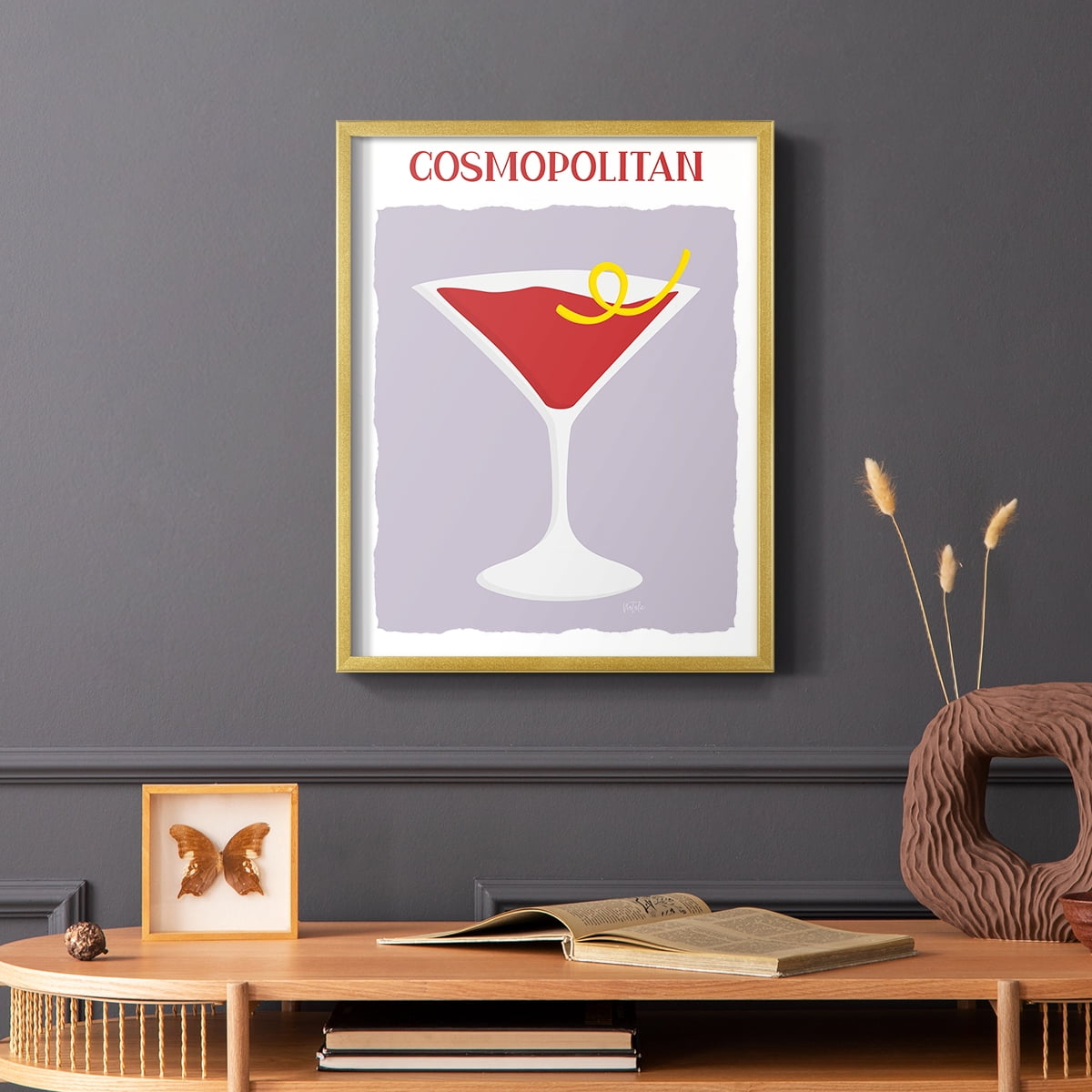 Cosmo in Paper Solid Wood 11 x 14 Framed Print
