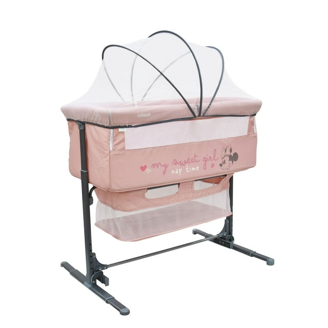 Cuna Colecho De Bebe Plegable Mosquitero Y Lateral Abatible Minnie