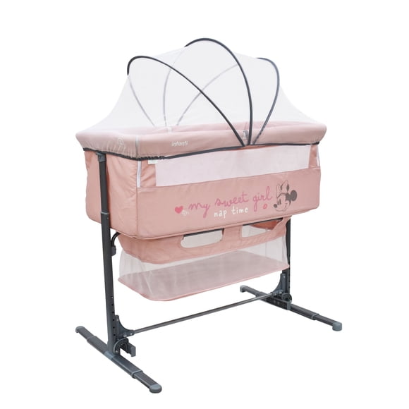 Cuna Colecho De Bebe Plegable Mosquitero Y Lateral Abatible Minnie
