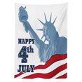 thumbnail image 3 of Ambesonne 4th of July Tablecloth Rectangular Table Cover, Lady Liberty Design, 60"x90", Multicolor, 3 of 4