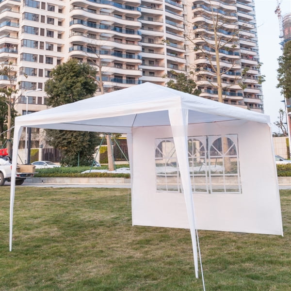 Alvantor 10x10ft White Instant Pop Up Canopy Tent,Slant Leg Portable Outdoor Shelter with Carry Bag,4 Sides
