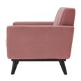 thumbnail image 5 of Tufted Armchair Accent Chair, Velvet, Pink, Modern Contemporary Urban Design, Living Lounge Room Hotel Lobby Hospitality, 5 of 7