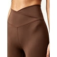 thumbnail image 6 of DENTOYOU Flare Yoga Pants for Women High Waist Butt Lifting Bootcut Pants Workout Sports Leggings Brown S, 6 of 7