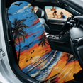 thumbnail image 3 of XYZCANDO Sunset Palm Trees Comfortable Car Seat Cover Towel for Outdoor Sport Beach, Soft Sweatproof Car Seat Towel Cover, 3 of 11