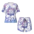 thumbnail image 4 of Picia Round Snow Merry Christmas Pajamas Sets for Women Soft Short-Sleeved Pjs with Lounge Shorts Two Piece Sleepwear-XX-Large, 4 of 9
