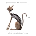 thumbnail image 3 of Tignapoo Handcrafted Iron Cat Sculpture - Elegant Spring Design Home Decor - Unique Metal Art Piece for Living Room or Gift, 3 of 4