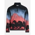 thumbnail image 5 of No Boundaries Mock Neck Quarter Zip Fleece Graphic Print Pullover, Men’s XS-4XLT, 5 of 5