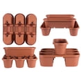 thumbnail image 3 of Bloem Milano 4 Piece Rail Planter Set Terra Cotta, 3 of 8