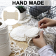 thumbnail image 3 of Posavasos bohemios de ratán y macramé | Juego de 4 posavasos bohemios para decoración de mesa, bonitos posavasos tejidos con absorbente plano, 3 of 5
