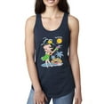 thumbnail image 1 of Wild Bobby, Betty Boop Island Girl Paradise Betty Boop Ladies Racerback Tank Top, Navy, Large, 1 of 5