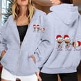thumbnail image 2 of WILLBEST Sudadera Deportiva para Mujer, con Estampado Navideño, Cremallera, Manga Larga, Bolsillo, Cordón Ajustable, Estilo Casual con Capucha, Modelo 1897 Mediana, 2 of 8