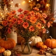 thumbnail image 5 of Dongrere 2 Pcs Fall Artificial Wildflower Bundles, Fake Flower Stems, Autumn Floral Bouquets for Home Porch Thanksgiving Vase Decor, C, 5 of 6