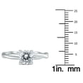 thumbnail image 4 of SZUL Women's 1 Carat AGS Certified Diamond Solitaire Braided Twist Ring in 14K White Gold  (K-L Color, I2-I3 Clarity), 4 of 6