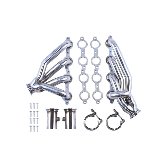 Stainless Steel Exhaust Header for LS Swap S10 LS1 LS2 LS3 LS6 Bel Air Camaro Nova