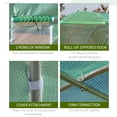 thumbnail image 4 of Outsunny 10' x 10' x 6.5' Walk-in Tunnel Hoop Greenhouse, Polyethylene PE Cover, Steel Frame, Roll-Up Zipper Door & Windows for Flowers, Vegetables, Tropical Plants, Green, 4 of 6