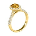 thumbnail image 3 of Mauli Jewels Engagement Rings for Women 1.55 Carat Diamond and Pear Shaped Citrine Ring 4-prong 10K Yellow Gold, 3 of 7