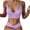 Purple, variant on Abcnature Women's Bikini Swimsuits Sets, Thong Bikini Sets Bikini Two Piece Filled Soild Beachwear Swimwear Bikini Sets for Women Green L