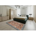 thumbnail image 5 of Ahgly Company Machine Washable Indoor Square Abstract Camel Brown Area Rugs, 8' Square, 5 of 7