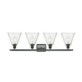 thumbnail image 2 of Innovations Lighting  Berkshire - 4 Light 38" Bath Vanity Light Matte Black Finish/Seedy, 2 of 5