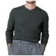 thumbnail image 4 of Camiseta de manga larga con botones y color liso para hombre, para otoño, mezcla de poliéster, cómoda e informal, varias tallas disponibles., 4 of 7