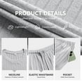 thumbnail image 4 of Iceglad Men's Pajama Set Soft Ribbed Knit Long Sleeve Top and Pants Mens Loungewear 2 Piece Sleep Set, 4 of 7