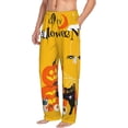 thumbnail image 6 of Hirioo Happy Halloween1 for Men's PJ Pajama Pants Sleep Pants Men's Home Trousers with Pockets,S-3XL-Small, 6 of 6