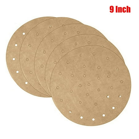 

100PCS 9 Inch Bamboo Steamer Paper Liner Perforated Fryer Liners Non-Stick New pinshui