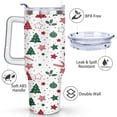 thumbnail image 3 of Merry Christmas 40 OZ Coffee Tumbler with Handle Insulated Leakproof Xmas Tree Coffee Travel Mug Modern Tumbler for Home Office Supplies Camping Outdoor for Mom Wife Teacher Neighbor, 3 of 6