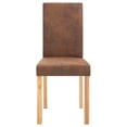 thumbnail image 3 of vidaXL Dining Chairs Side Chair with Wood Legs for Kitchen Faux Suede Leather, 3 of 37