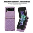 thumbnail image 2 of Feishell Crossbody Wallet Case for Samsung Z Flip3, [RFID Blocking] Credit Card Holder Shoulder Strap,PU Leather Purse with Back Mirror Flip Women Girls Cover for Samsung Galaxy Z Flip3, Purple, 2 of 10