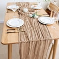 thumbnail image 6 of Wokceer Cheesecloth Table Runner 12Pack 10FT Nude Brown Christmas Gauze Cheese Cloth Table Runner For Party Rustic Sheer Table Runners For Baby Bridal Shower Wedding Easter Decor, 6 of 9